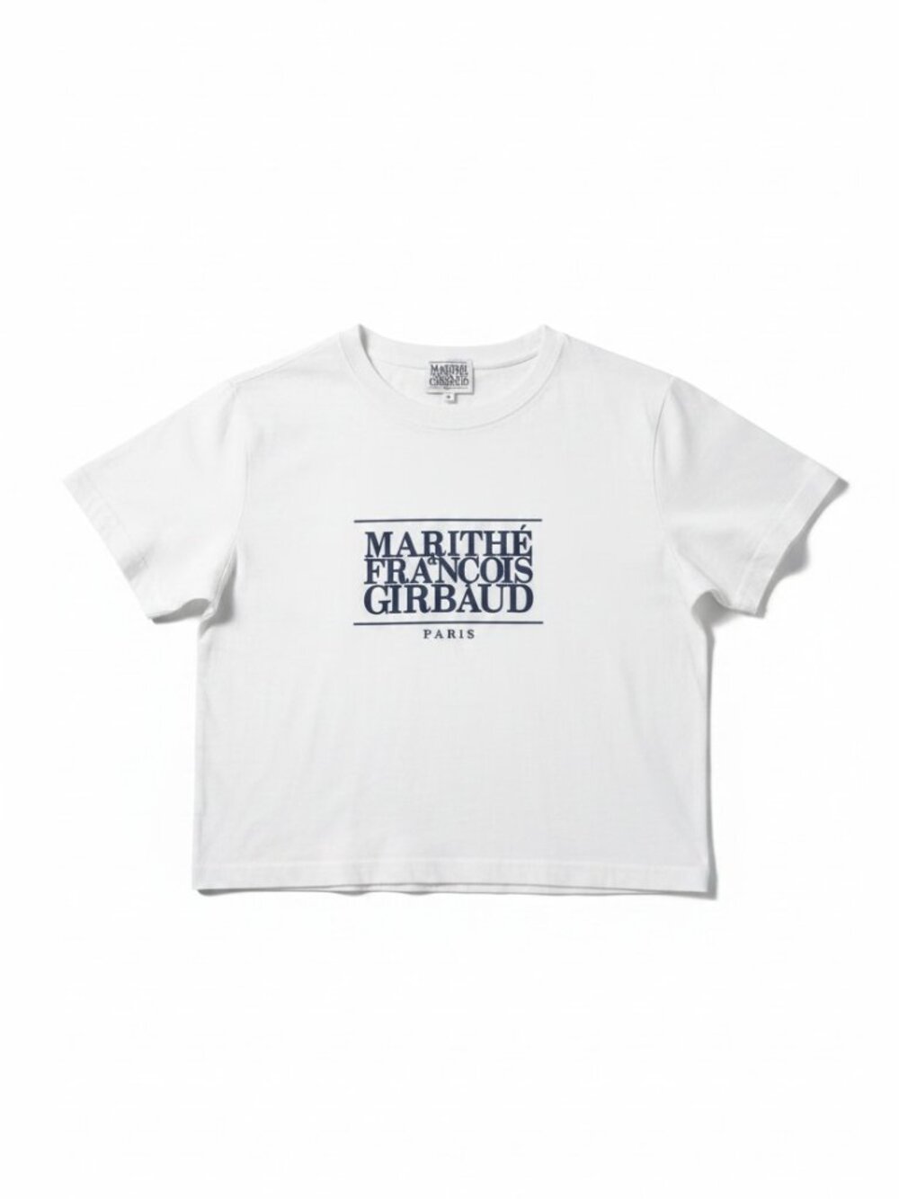 Marithé François Girbaud Paris Logo Cropped Tee White Medium